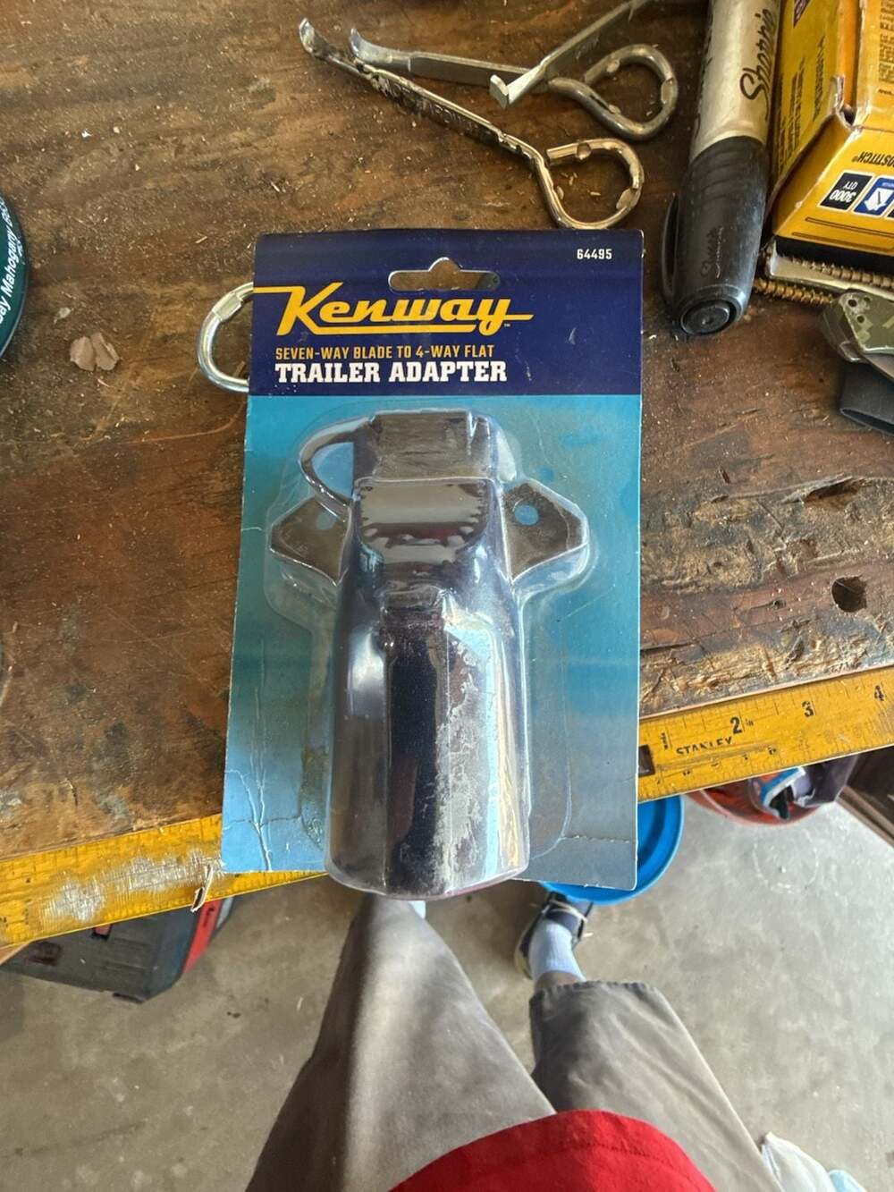 Kenway Trailer Adapter 7-Way Blade to 4-Way Flat 64495